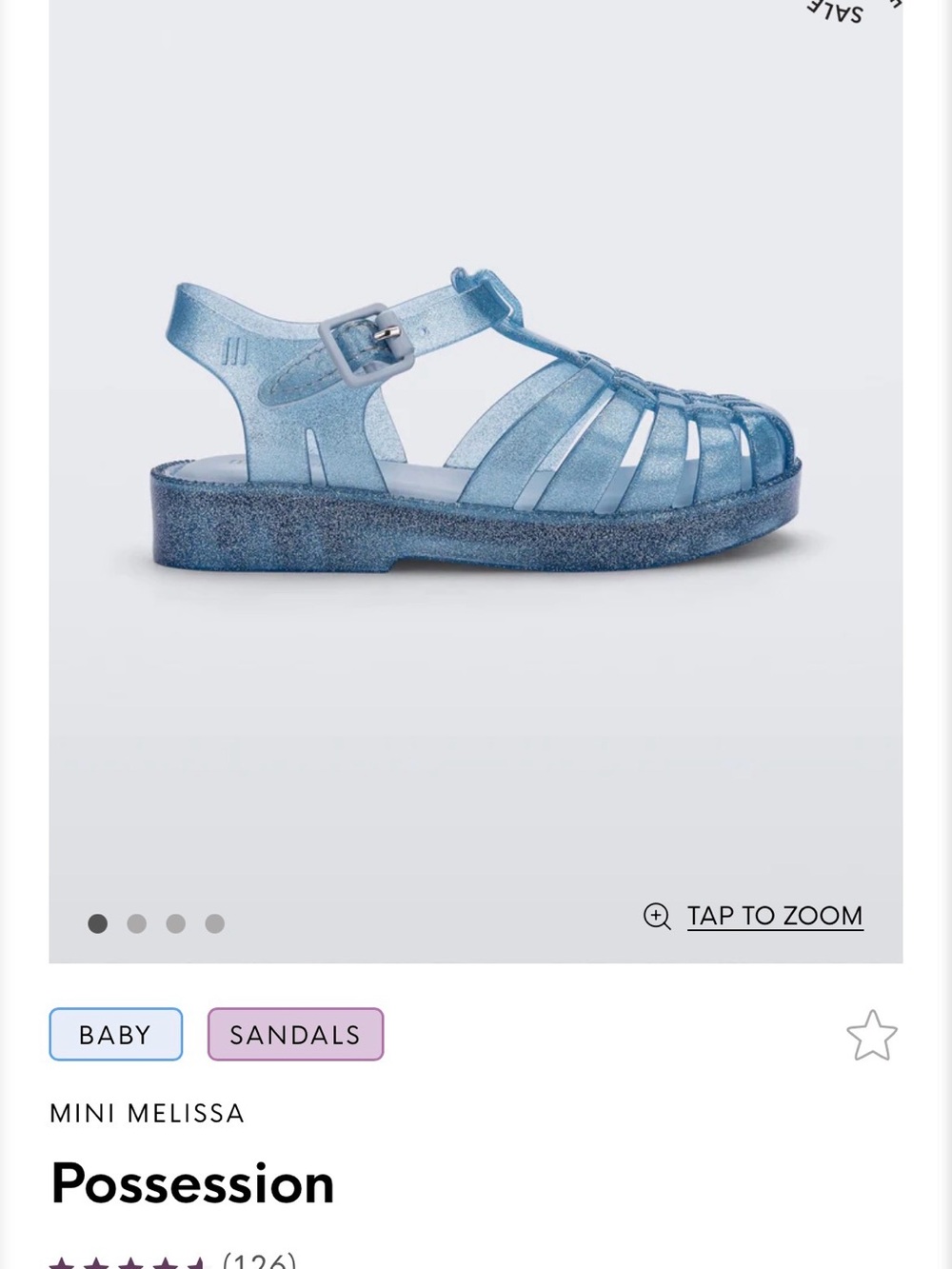 Mini Melissa Glitter Blue Jelly Sandals
